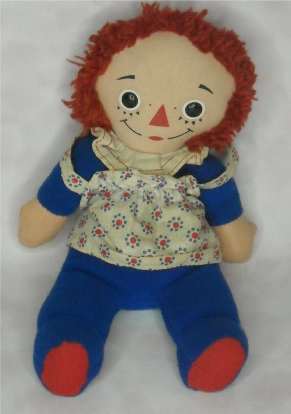 vintage 70s raggedy ann bean bag doll