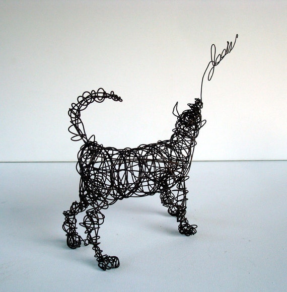 Unique Wire Dog Sculpture by Nakisha The dog says by wireanimals