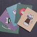 10 Cat Character Postcards