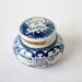 Magda Toilet Cream, Countie of Boston, Ponds Cold Cream, 1890s, Porcelain Pot, Porcelain Jar, Blue and White, Rare Jar, Collectible