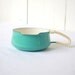 Mid Cenutry Turquoise Dansk IHQ Kobenstyle Butter Warmer, Aqua Dansk Pan, Enamel Pan, 4 Ducks, Danish Modern