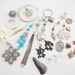 assorted recycled and salvaged jewelry pendants charms and dangles variety lot 25 pcs lot 580