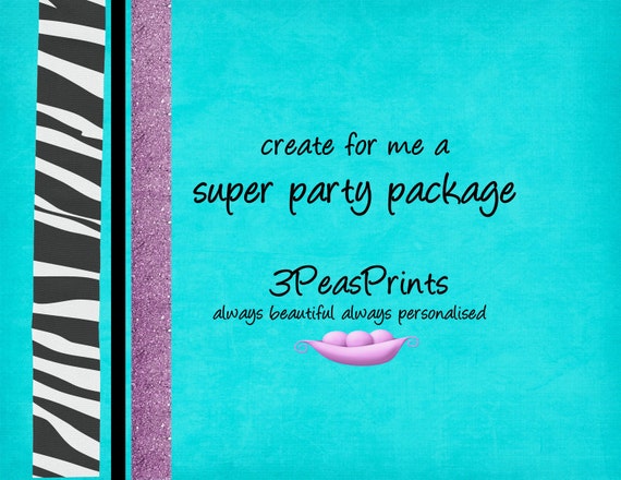 Birthday Party Super Package Printable - Custom and Personalized - You Print Il_570xn