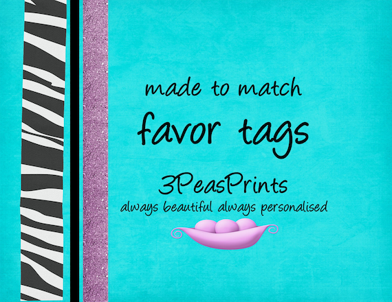 Coordinating Favor Tags to Match any Invitation in My Shop Printable Custom Il_570xn