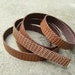 Snake-patterned Brown Cowhide Lace Strap, Genuine Leather Strap, 1 Yard (900X10mm)