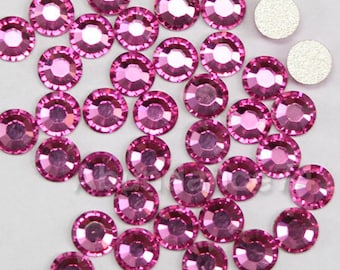 144 pcs Swarovski Crystal 2028 ss7 2.1mm Rhinestone Flatbacks, Non Hotfix - ROSE