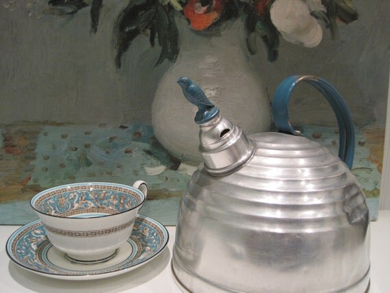 Tea Kettle With Bird Whistler etsy.com
