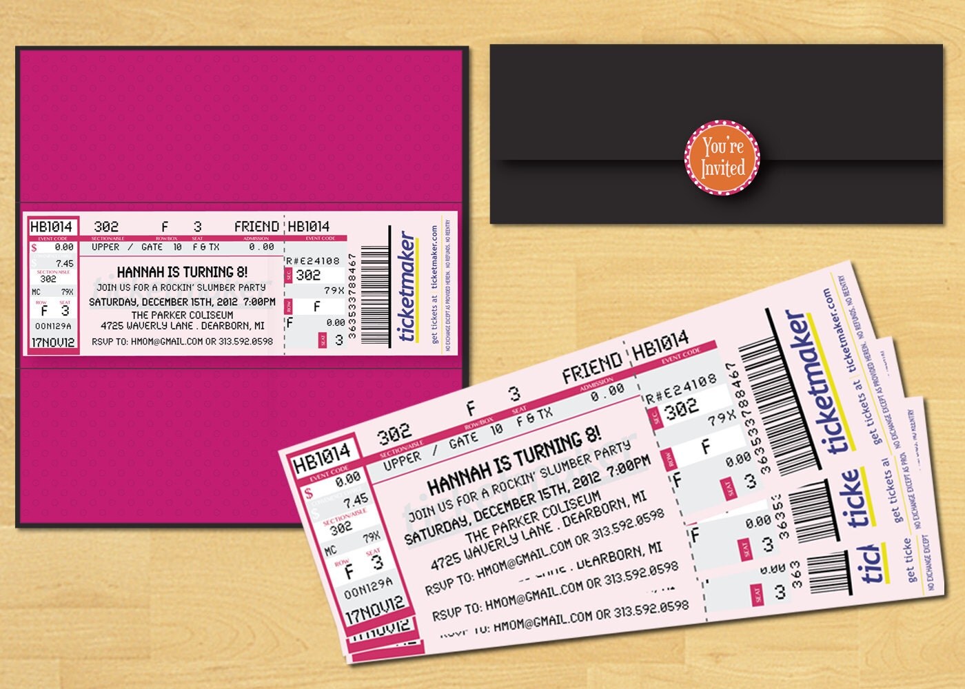 Printable Ticket Invitations 4