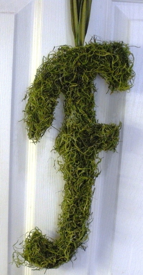 Moss Covered Letter by AllisonStrider on Etsy