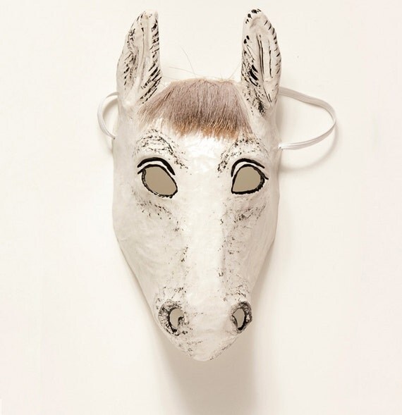 Paper mache horse mask