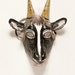 Paper mache goat mask