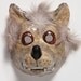 Paper mache wolf mask