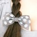 Grey polka dots Bow hair clip Ready to ship metal alligator clip Props Girls Blue polka dots Lolita kawaii