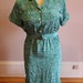 VTG 70s does 50s Plus Size Mint Swirl day dress Size 10-14 L-XL
