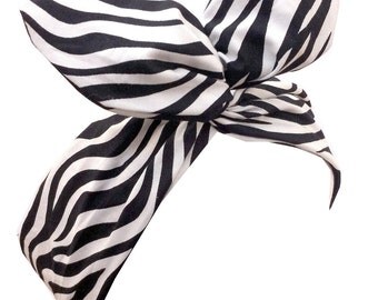 Black and White Zebra Animal Print PIN UP wire ROCKABILLY Headband