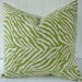 Decorative Pillow Cover - 18 inch - Throw Pillow - Green Zebra/Animal Print