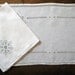 Linen Set Placemats and Napkins - Vintage Snowflakes Hemstitched