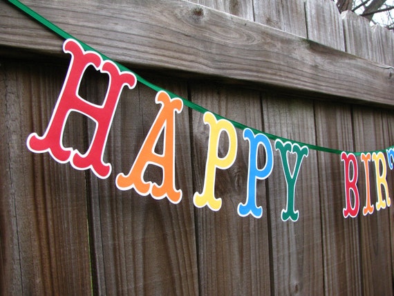 happy birthday banner large letters birthday banner colorful