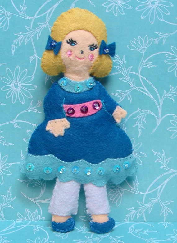 Nutcracker Ballet Ornament CharacterCLARA Stuffed by woolhearts