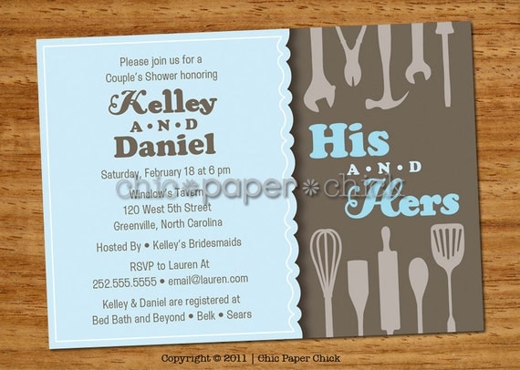 Couples Kitchen Shower Invitations 8