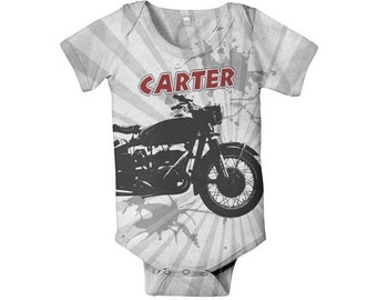 Personalized Baby Bodysuit Mod Circles Custom Girls One Piece
