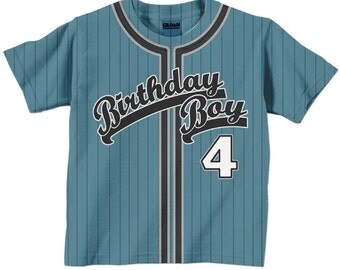 Birthday Boy Shirt - Personalized Baseball Jersey T-Shirt - Any Color - Any Name