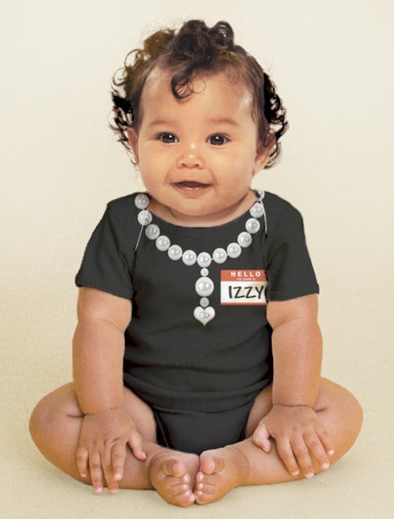 The New Girl Bodysuit Personalized Baby Girl Necklace