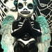 Day of The Dead hand painted Cherub Angel Los Angelitos figurine sugar skull