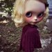 Handmade Short Burgundy Gauze Ophelia Dress for Blythe or Skipper