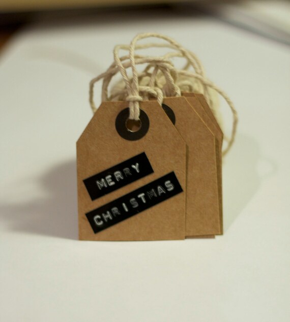 Merry Christmas Gift Tags kraft christmas by theStationeryRoom
