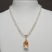 Gemstone necklace, Crystal Quartz,Citrine necklace, Imperial Gold Aura Quartz pendant,Wire wrapped pendant, Unique necklace,