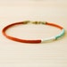 Lariat Colorblock Layering Bracelet: Red, Teal & White