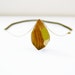 KARVE one-of-a-kind, mustard yellow and gold leafed faceted wood and leather necklace: no. 10 of 100