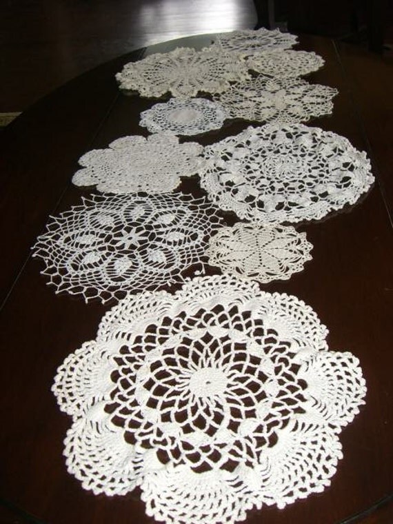 Vintage Lace Doily Table Runner By Megjoy07 On Etsy