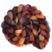 RESERVED for Angel - Handpainted roving - PETRIFIED WOOD - Merino wool spinning fiber, 4.1 ounces