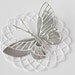 Set of 10 silver elegant two layers kaleidoscope die cut butterflies wedding any occasion