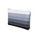 Lovely felt cosmetic pouch - white to dark gray shades - zippered medium pouch