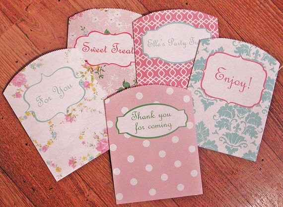 Vintage Style Printable Party Treat Bags Il_570xn