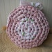 Pillow Jackie O's Pill Box Pillow Rag Rug Home Accessory Country Cottage Chic Home Decor Handmade Shabby Chic Crochet French Country Classic