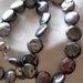 Estate Lustrous Black Cultured Coin Pearl Necklace