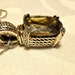 Gemstone Pendant Enhancer Lemon Quartz Diamond Necklace/14k Sterling Silver/Vintage