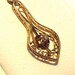 Vintage Victorian 10K Yellow Gold Diamond Lavalier Necklace