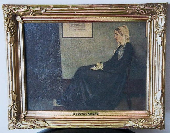 WHISTLER'S MOTHER Vintage Print & Framed in by HoardersShop