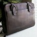 Vintage Cordovan Brown Leather Briefcase Messenger Laptop Satchel Shoulder Bag by Boulder Ridge - Great Condition