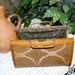 Vintage Lunch Box Purse Structured and Durable with Tropical Island Bamboo Styling