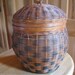 Vintage Maine Acorn Lidded Basket 5" Open Weave Great for Potpourri