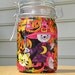 Glass Stash Jar (Large) Latch-Top Jar: Witch Cats and Trick or Treat Kitties