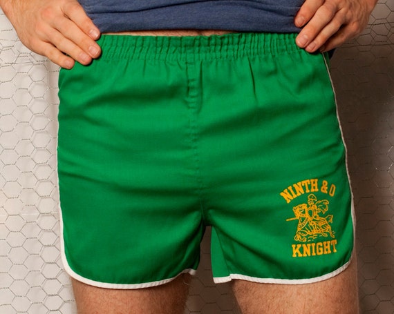 Sweet Green Vintage Gym Shorts Knights by GreatWhiteVintage