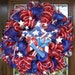 Deco Mesh STARS, STRIPES and FIRECRACKERS Wreath