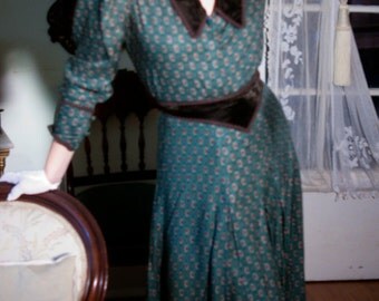SALE Gorgeous Scott McClintock VICTORIAN REVIVAL 1980s 2 Piece Dress
